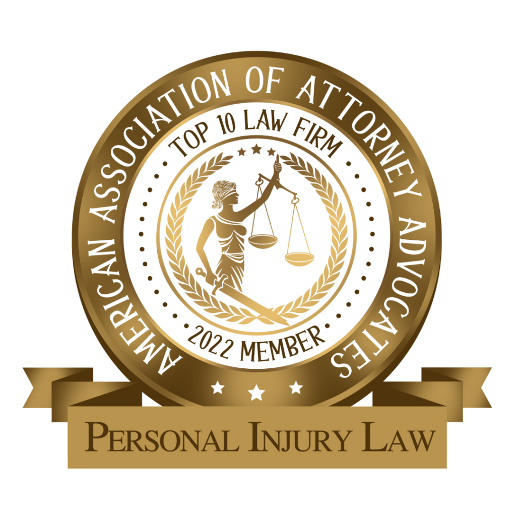 Top 10 Personal Injury Law Firm 2022 award